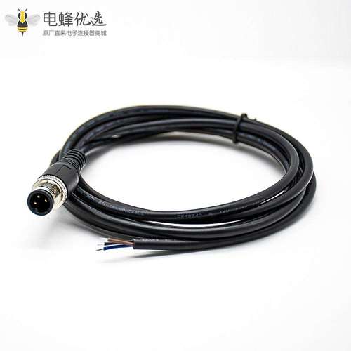 M12傳感器3芯防水連接器 直公頭A扣不帶屏蔽直式單邊電纜2m 全面解析